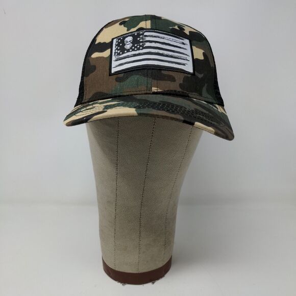 Diesel Power Mens Snapback Camo Patriotic Hat Black Meshback Patch Flag Logo - Picture 3 of 11